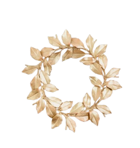 Top Selling Metal Flower Design Gold Finished Metallic <b>Wreath</b> for Front <b>Door</b> Wall Home Decor Frame Wedding Party - Product Image 3