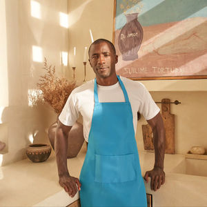 Tablier de cuisine sans manches BEAM personnalisé 100 % polyester non tissé, respirant, écologique, anti-humidité, avec poche avant - Product Image 1