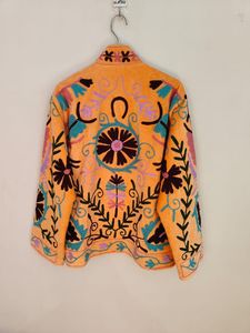 Handmade <b>Velvet</b> Suzani Jacket With Hand Embroidery Floral Folk Art Bohemian Ethnic Winter <b>Women</b> <b>Coat</b> Gift For Her Vintage Art - Product Image 5