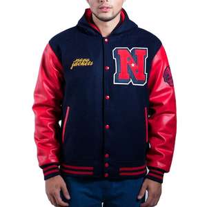 Venta al por mayor de los hombres de estilo de béisbol clásico chaqueta de invierno de manga larga Vintage College personalizado Letterman Varsity 100% lana servicio OEM - Product Image 3