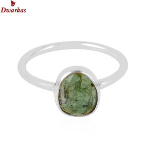 Bague élégante et classique en argent sterling 925 avec citrine naturelle de forme fantaisie, pour femmes et jeunes filles, en stock. - Product Image 6