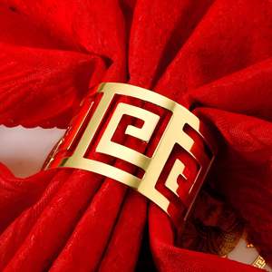 Jeu de ronds de serviette métal doré - Product Image 1