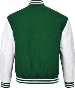Veste de baseball en laine et cuir sur mesure avec logo brodé pour les équipes scolaires - Product Image 6