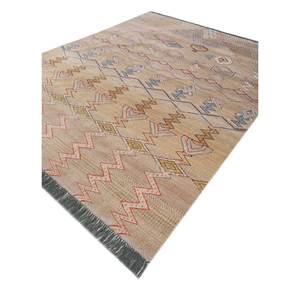 พรมไหมพรมผสมไหมไผ่สีน้ำตาลเบจ แมนชาฮ่า ลายเรขาคณิต รูปทรงสี่เหลี่ยมผืนผ้า สำหรับห้องนั่งเล่น วัยรุ่น และทางเดินในบ้าน - Product Image 2