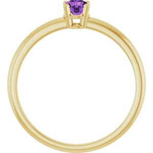 Stuller Youth Birthstone <b>Ring</b> 14KY <b>Crystal</b> <b>Ring</b> 19399:60025P Collection - Product Image 5