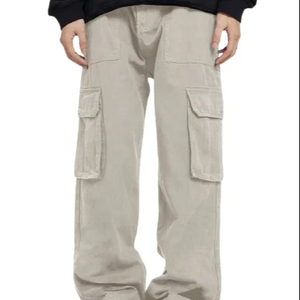 High Quality Men's Casual Cargo Pants <b>Elastic</b> <b>Waist</b> Drawstring Breathable Man <b>Trouser</b> Joggers Pants Tapered Sweatpants - Product Image 1