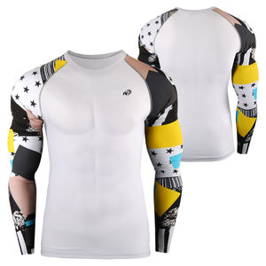 Logotipo personalizado verano UPF 50 + UV protección solar camisa hombres manga larga Rash Guard con para hombres ropa activa para el gimnasio - Product Image 2