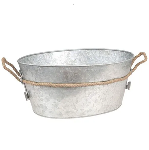 Tina de fiesta de bebidas ovalada de acero inoxidable personalizada al por mayor manijas ecológicas/certificado CE para cerveza vino bebidas al aire libre - Product Image 3