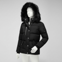 Chaqueta acolchada Decoded personalizada con cuello alto, cremallera lavada, relleno de algodón transpirable, estilo urbano de invierno