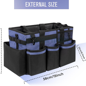 Sac organisateur de toilettage pour usage équestre avec sangle réglable et compartiments idéal pour les fournitures de pointe et les essentiels de la grange - Product Image 3