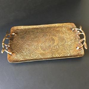 ถาดเสิร์ฟพร้อมสลักลายแมนดาลาอลูมิเนียมหรูหราทันสมัยของตกแต่งบ้านงานคริสต์มาสงานแต่งงานของขวัญวันขอบคุณพระเจ้า - Product Image 2