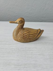 Sculpture de canard décorative en laiton antique de haute qualité pour la décoration de maisons et de jardin Sculpture artisanale en métal ou Arts de sculpture - Product Image 2