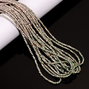 Perles de sillimanite enduites, perles de forme ronde de pierres précieuses de sillimanite, perles de pierres précieuses à facettes de sillimanite pour la fabrication de bijoux - Product Image 3