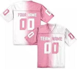 Logotipo personalizado Streetwear Camiseta de fútbol americano OEM corte perfecto uniforme de fútbol americano con logotipo y diseño personalizados - Product Image 1