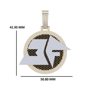 Cautivador colgante de moissanita de lujo encanto 925 Plata corte brillante redondo VVS2 regalo de joyería fina para hombres y mujeres - Product Image 3