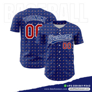 Camiseta Deportiva Personalizada con Botones Completos para Hombre, Transpirable, de Secado Rápido, Antibacteriana, Sublimada, para Béisbol - Product Image 2