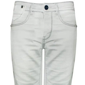 Jeans en denim décontractés pour hommes avec logo de marque personnalisé imprimé, respirant, motif uni, style droit, tricotés moyens, prix de gros pour l'hiver - Product Image 4