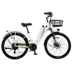 CYSUM X-City Vélo électrique vintage pour femme 26 pouces en aluminium 250W 10Ah Moyeu arrière Vitesse maximale 25 km/h EN Certifié Pédale Assistée - Product Image 1