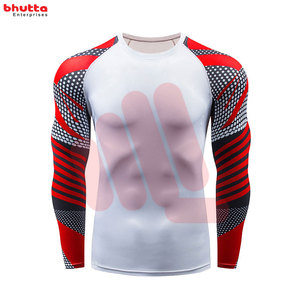 สินค้ามาใหม่ เสื้อแรชการ์ดแบบยูนิเซ็กซ์ คุณภาพสูง ระบายอากาศได้ดี ผลิตตามสั่ง 100% โพลีเอสเตอร์ พิมพ์ลายด้วยความร้อน ทันสมัย ราคาดีที่สุด - Product Image 1