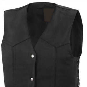 Gilet en cuir sans manches pour homme de qualité supérieure pour la mode décontractée de motard et la conduite - Product Image 3