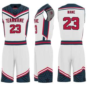 Ensemble de basket-ball imprimé par sublimation de haute qualité uniformes de basket-ball à séchage rapide personnalisés pour hommes avec tissu de haute qualité - Product Image 3