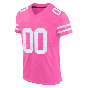 100% Polyester Hommes Football Américain Jersey Ensembles À Manches Courtes Protection UV De Haute Qualité - Product Image 2