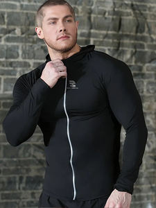 แจ็กเก็ตออกกำลังในยิมสำหรับผู้ชายเสื้อแจ็กเก็ตกีฬาหนาคอตั้งเสื้อออกกำลังกายฟิตเนส - Product Image 4