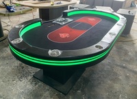 Table de poker électronique LED professionnelle de luxe YH, tables de jeu d'occasion, table de casino à vendre