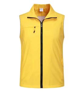 Chaqueta de trabajo sin mangas de lona de poliéster rojo unisex, chaleco de voluntario duradero para eventos al aire libre, UNIFORMES DE EQUIPO, opción de talla grande - Product Image 5