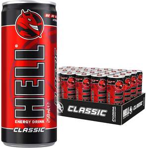 Vente en gros de 24 canettes de boisson énergisante Hell sans sucre, 250 ml chacune, livraison rapide dans le monde entier, prix avantageux - Product Image 1
