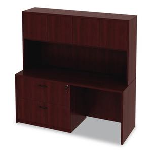 Alera Valencia Serie ALEVA256624MY 65 pulgadas. X 23.6 Pulgadas X 29.5 Pulgadas Organizador de Oficina Tipo Mueble de Pie, Credenza de Madera de Caoba - Product Image 6