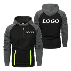 Sudaderas con capucha de gran tamaño para hombre Sudadera con cremallera OEM Tallas grandes Streetwear 100% Algodón con capucha Cremallera Sudadera con capucha Logotipo de impresión personalizado - Product Image 1