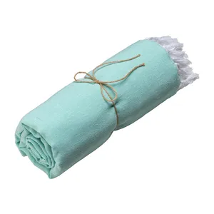 Telo da Spiaggia in Cotone Riciclato Sostenibile con Accessori, Prodotto Ecologico - Product Image 1