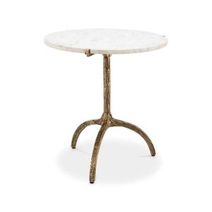 Table d'appoint design géniale pour la maison, l'hôtel et les restaurants Table de meubles de café couleur or et blanc Tables basses au design moderne - Product Image 1