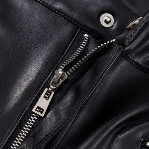 Leggings en cuir pour femmes de haute qualité, taille mi-haute, légers, avec fermeture à boutons, pantalons pour l'automne/printemps, extensibles, longs - Product Image 6