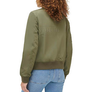 Blouson style bombardier pour femmes avec fermeture éclair complète et coupe décontractée blouson aviateur basique pour femmes avec construction légère - Product Image 6