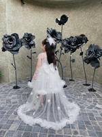 Vestido Largo de Fiesta para Niña con Cola de Nhung Nguyen OEM ODM, Ropa para Bebés y Niñas Hecha en Vietnam para el Grupo de Edad Infantil