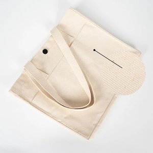 Canvas LUX Tote <b>Bag</b> 10 oz Cotton <b>Medium</b> Size 18 16 4 Inches Snap Button Front Pockets Screen Letter Pattern for Advertising - Product Image 6