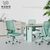 Chaise de Bureau Moderne SK3226A avec Dossier en Maille, Hauteur Réglable et Siège en Tissu, pour la Maison ou le Bureau, Siège d'Ordinateur