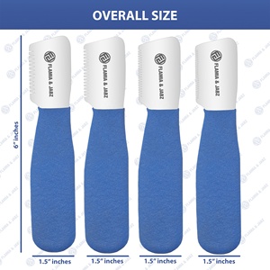 มีดพกพาและปอกสายสแตนเลสหวีสำหรับสัตว์เลี้ยงพร้อมด้ามจับพลาสติกอุปกรณ์ตัดแต่งขนสุนัขสำหรับดูแลทำความสะอาด - Product Image 5