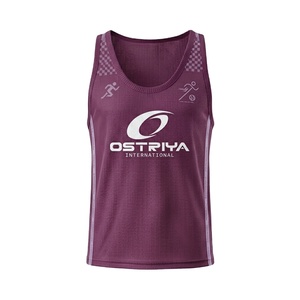 Gilet d'entraînement de football professionnel pour adultes, sans manches, en maille imprimée, séchage rapide, respirant, unisexe, avec logo frontal - Product Image 1