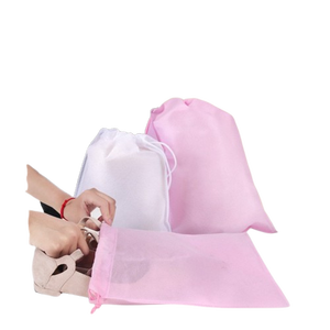 Sac promotionnel à cordon non tissé bon marché pour chaussures Logo personnalisé sérigraphie stockage de voyage pochette à poussière en gros - Product Image 1