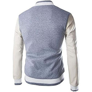Chaqueta clásica de cuello levantado de lana para hombre-Prendas de abrigo deportivas informales urbanas con tela transpirable de secado rápido - Product Image 2