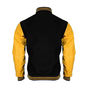 OEM personalizado Logotipo de lana Chenille bordado béisbol Letterman chaquetas hombres Vintage blanco satén Varsity chaquetas servicio OEM - Product Image 2