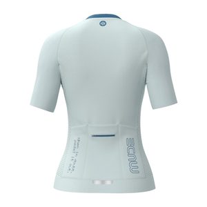 เสื้อปั่นจักรยานสำหรับผู้หญิง GLIDE สีฟ้าอ่อน-น้ำหนักเบา ระบายอากาศได้ดี เสื้อปั่นจักรยานแขนสั้น - Product Image 5