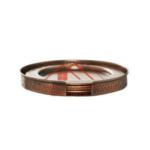 Sous-verre en métal doré fini pour la maison Dessous de verre en métal doré décoratif doré pour la maison prix de gros - Product Image 4