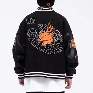 Hiver Chaud Tenue Tendance Broderie Design Hommes Letterman Veste Vente en ligne Veste universitaire universitaire de haute qualité pour homme - Product Image 5