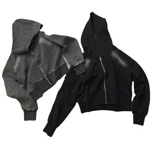 Sudadera con Capucha Unisex Personalizada de Invierno, Chaqueta Holgada con Cremallera, Impresión Digital en Blanco, Impermeable, Estilo Vintage de Franela - Product Image 1