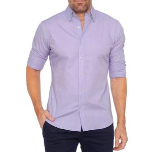 Primavera Verano nueva camisa fina informal inteligente para hombre botón de solapa sólida moda delgada tendencia Simple Top de manga larga - Product Image 1