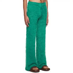 กางเกงจ็อกเกอร์ผู้ชายทรงปกติ เอวสูง ผ้าถักโมแฮร์ สไตล์ลำลองสำหรับฤดูหนาว เอวยางยืด ผลิตตามแบบ OEM ODM - Product Image 3